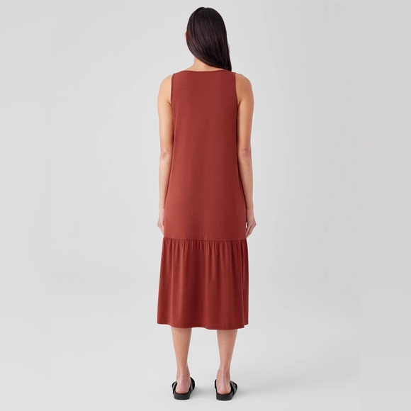 Eileen Fisher Fine Jersey Tiered Dress - Picture 2 of 9